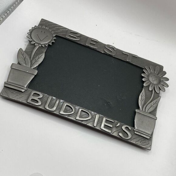 Best Buddies Pewter Metal Frame 6”w x 4”L Best Friends Photo Frame - Picture 6 of 7